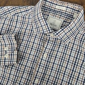 Todd Snyder Men's Button Up Dress Shirt‎ Multicolor Check Mens 17 36/37